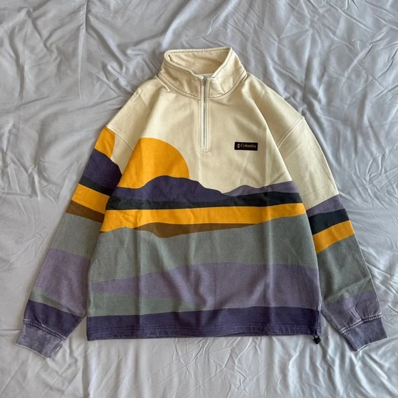 KITH x Columbia Quarter Zip Cyber Purple Size: M #KHM030463-515 BNWT